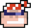 A small pixelated Donkey Kong Head 